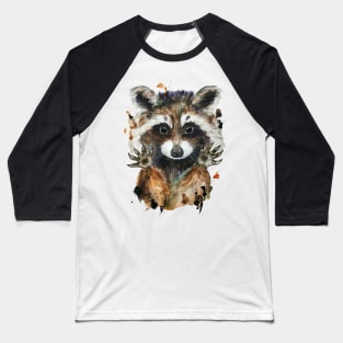 Raccoon watercolor Baseball T-Shirt